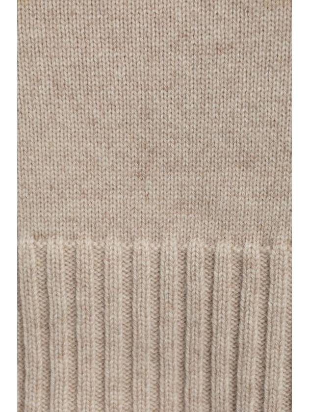 Angry Wool Cashmere Crop Knit Top Beige - MAX MARA - BALAAN 6