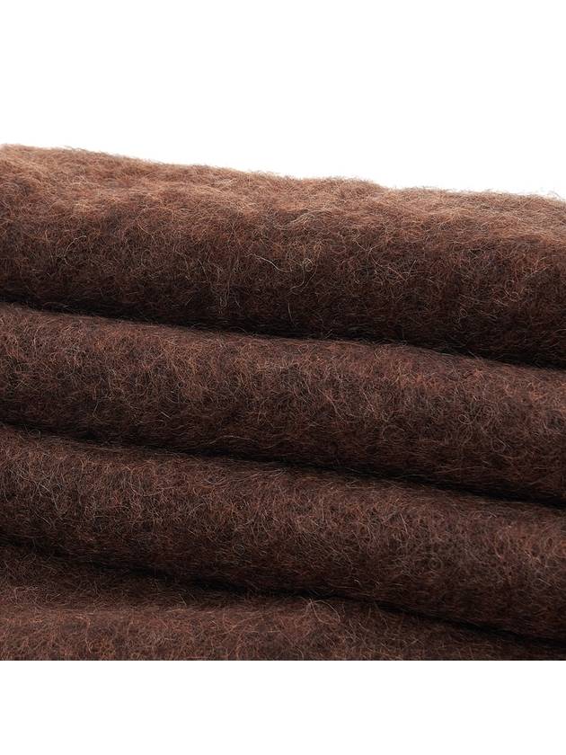 Carro Mohair Alpaca Muffler Brown - JACQUEMUS - BALAAN 5