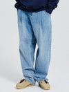 Wide One Tuck Denim Pants Light Blue - DE GRAND MATIN - BALAAN 2