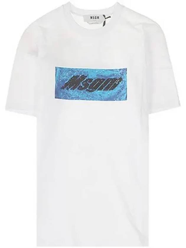 2840MM230 207098 01 Logo Print Short Sleeve T Shirt White Men s TFN 271672 - MSGM - BALAAN 1