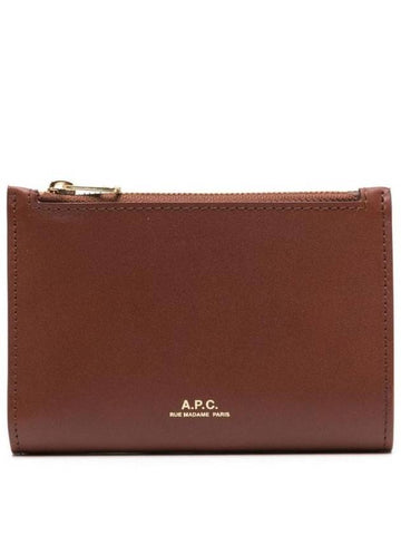 Willet Zipper Half Wallet Hazelnut - A.P.C. - BALAAN 1