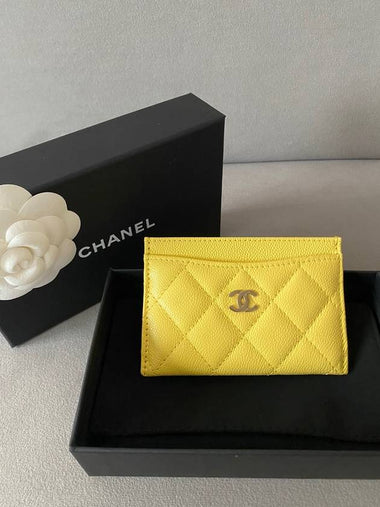 Classic card slot card holder caviar yellow gold plated AP0213 - CHANEL - BALAAN 1