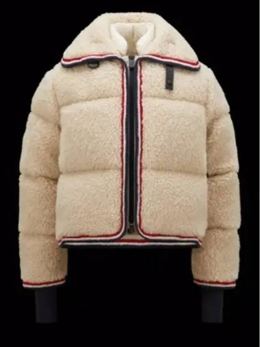 1A00027 899N5 034 Logo Patch Teddy Fleece Jacket 1120567 - MONCLER - BALAAN 1