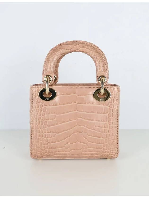 Lady Bag Mini Crocodile Pink M0505OAQY47EU - DIOR - BALAAN 3