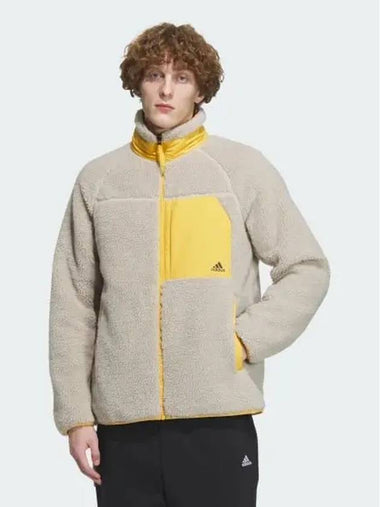 Sherpa Reversible Padded Jacket Men s Wonder Beige Preloved Yellow Black IT8711 555818 - ADIDAS - BALAAN 1