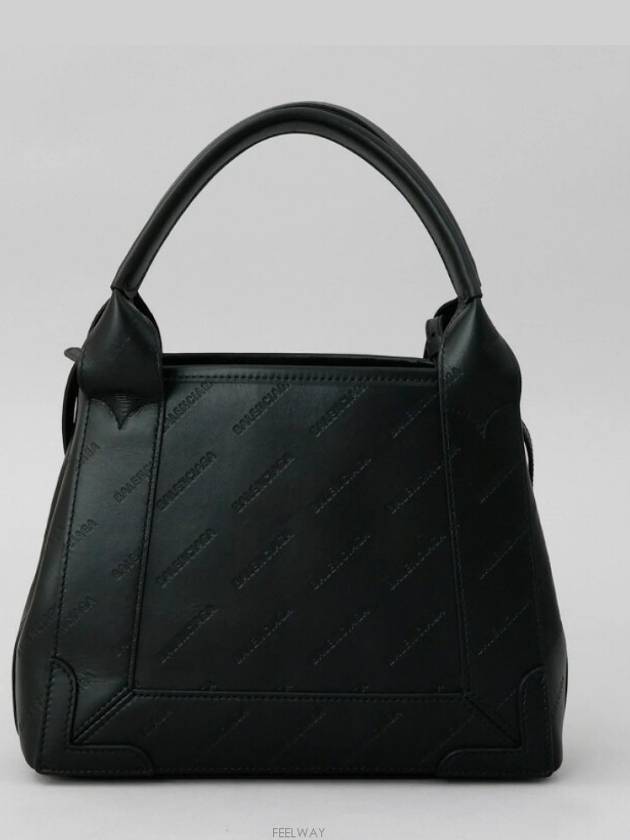 Navy XS Embossed Logo Tote Bag Black - BALENCIAGA - BALAAN 5