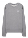 Face Logo Patch Cotton Sweatshirt Grey - ACNE STUDIOS - BALAAN 2