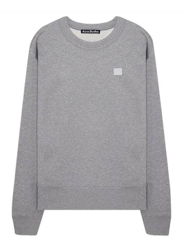 Face Logo Patch Cotton Sweatshirt Grey - ACNE STUDIOS - BALAAN 2