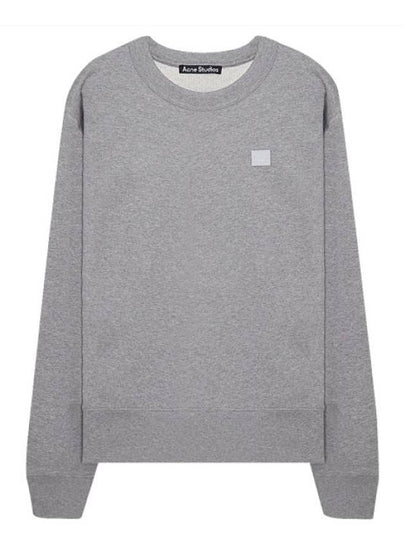 Face Logo Patch Cotton Sweatshirt Grey - ACNE STUDIOS - BALAAN 2