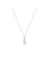 20074586 Margherita three circle 18K white gold necklace - DAMIANI - BALAAN 4