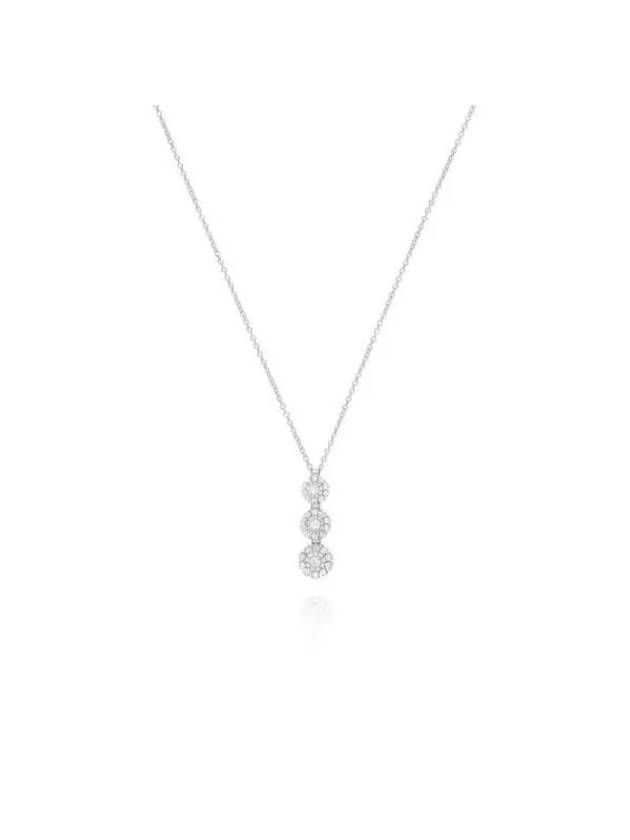 20074586 Margherita three circle 18K white gold necklace - DAMIANI - BALAAN 4