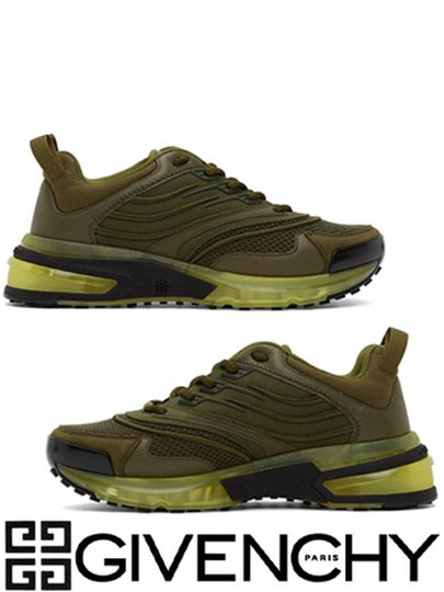 GIV1 Transparent Sole Low Top Sneakers Olive Green - GIVENCHY - BALAAN 2