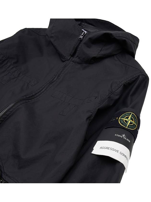 Men's Aggressive Gomato Zip Up Hoodie Black - STONE ISLAND - BALAAN 9