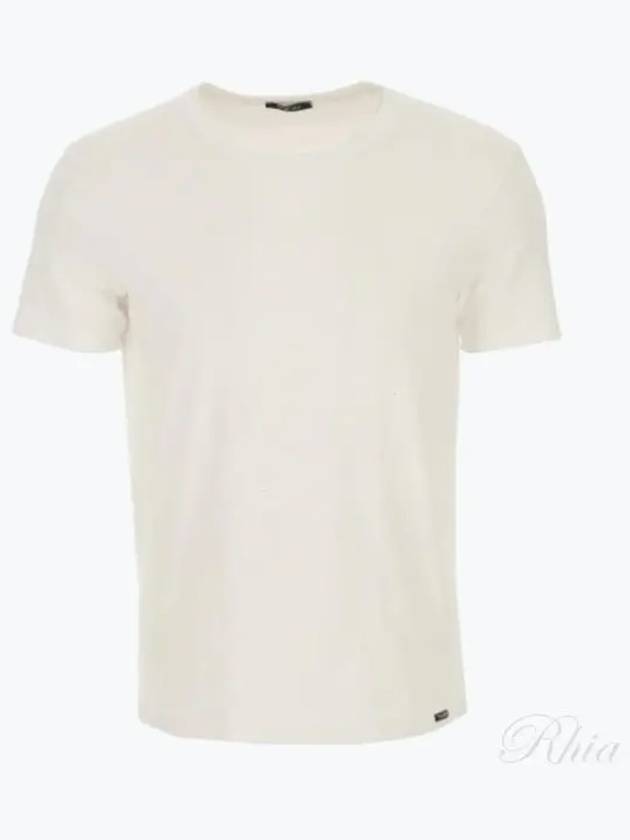 Cotton Crew Neck Short Sleeve T-Shirt White - TOM FORD - BALAAN 2