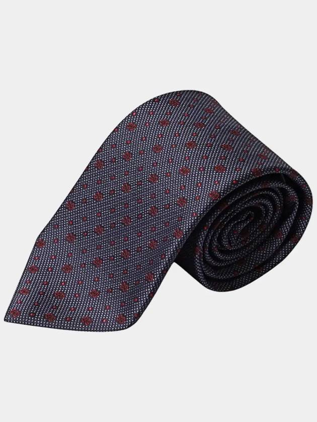 GG Dot Pattern Silk Tie Navy - GUCCI - BALAAN 7