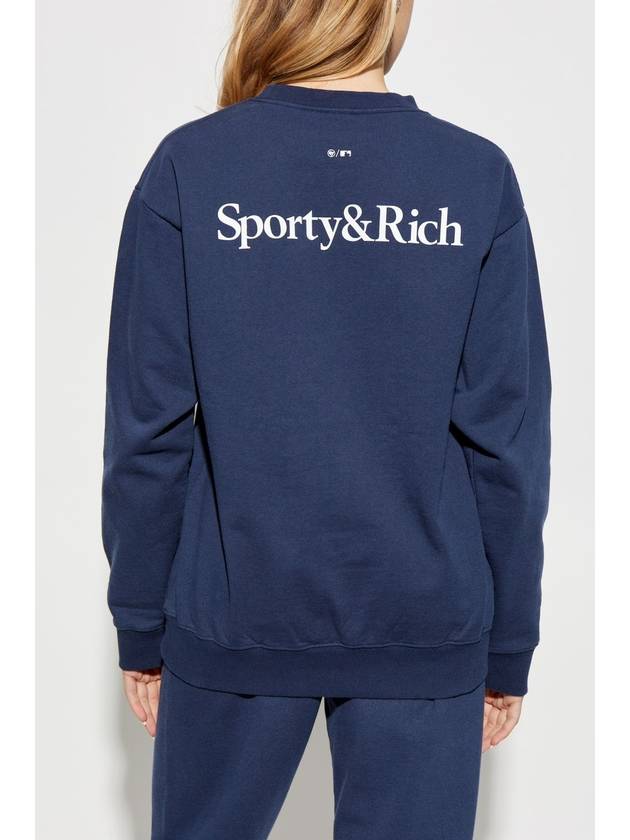 Sporty & Rich Sweatshirt From The 47 & The New York Yankees Collection, Women's, Navy Blue - SPORTY & RICH - BALAAN 4