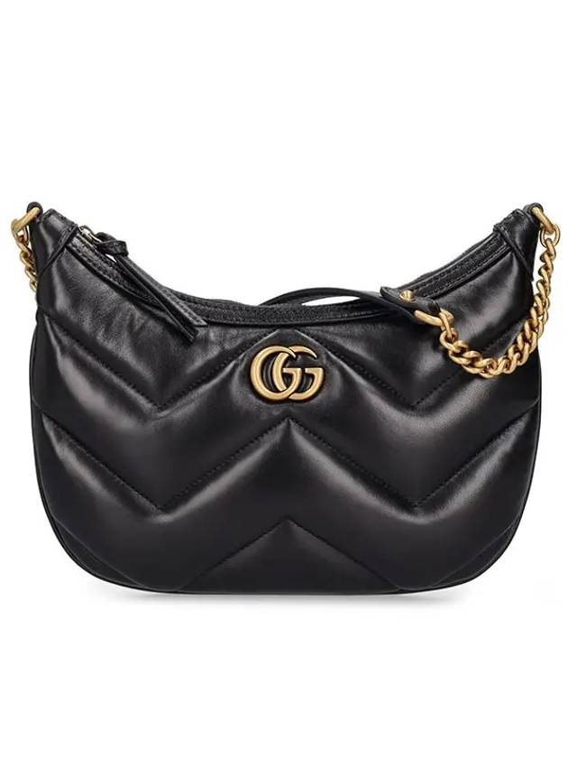 Marmont Small Leather Shoulder Bag Black - GUCCI - BALAAN 2