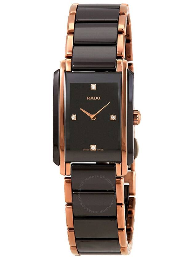 Rado Integral Black Diamond Dial Ladies Watch R20201712 - RADO - BALAAN 1