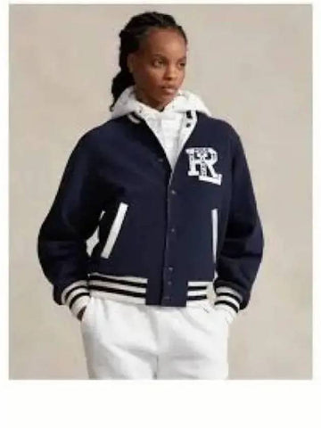 30 Points W RL Logo Reversible Bomber Jacket Blue - POLO RALPH LAUREN - BALAAN 1