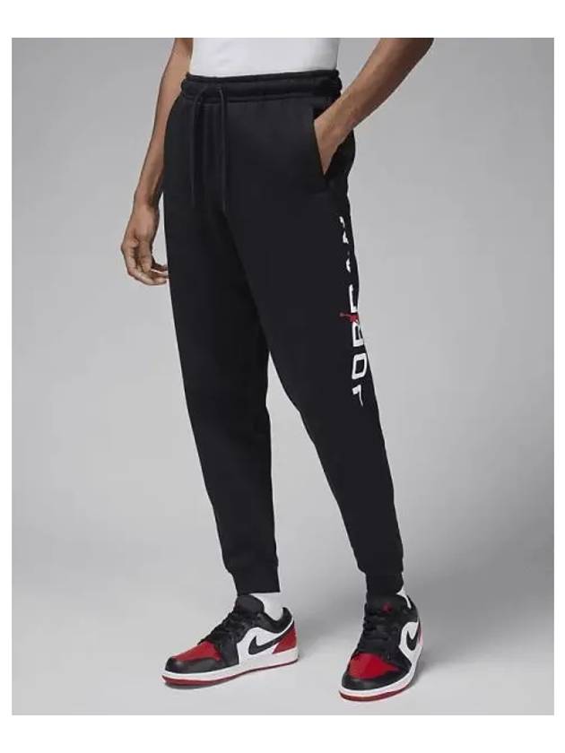 Jordan Essential Fleece Pants M Black White HQ4645 010 - NIKE - BALAAN 2