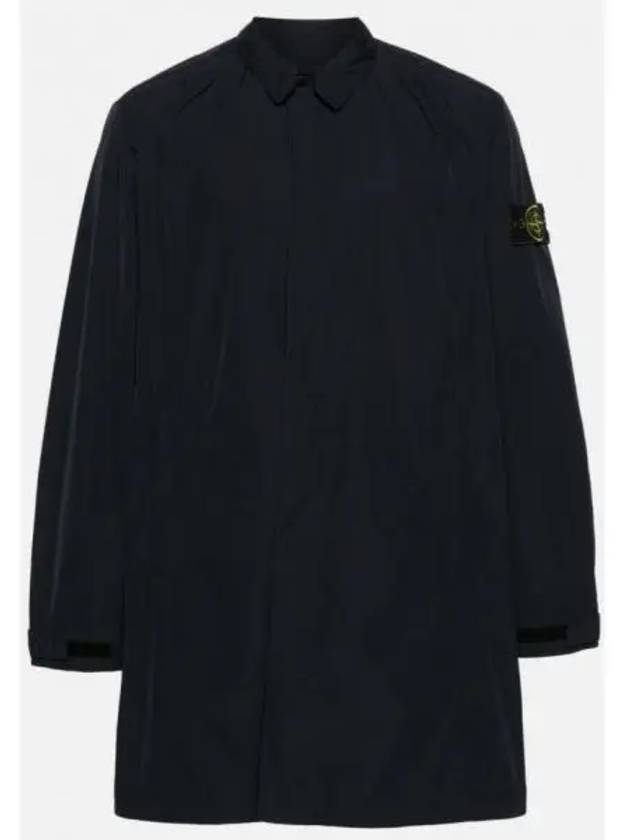 Micro Twill Compass Badge Trench Coat Navy - STONE ISLAND - BALAAN 2