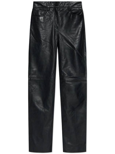 AllSaints Leather Pants Saige, Women's, Black - ALLSAINTS - BALAAN 1