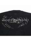 Overfit Wave Graphic Back Logo Sweatshirt Black W243TS28 723B - WOOYOUNGMI - BALAAN 4