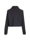 Cut-Out Cropped Blazer Jacket Black - PATOU - BALAAN 3