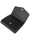 Uptown Compact Grain De Poudre Embossed Leather Halfwallet Black - SAINT LAURENT - BALAAN 8