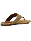 Charms Suede Flip Flops Beige - LORO PIANA - BALAAN.