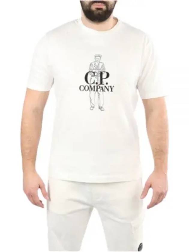 1020 Jersey British Sailor Short Sleeve T-Shirt White - CP COMPANY - BALAAN 2