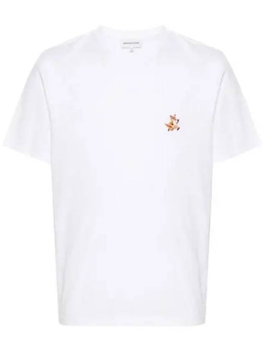 Speedy Fox Patch Comfort Short Sleeve T-Shirt White - MAISON KITSUNE - BALAAN 2