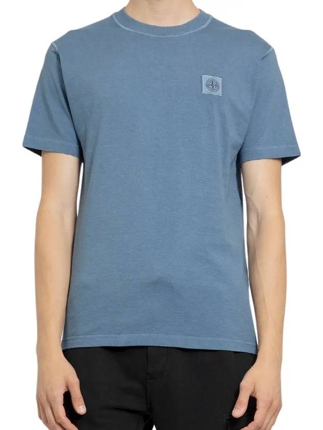 Waffen Patch Short Sleeve T-Shirt Dark Blue - STONE ISLAND - BALAAN.