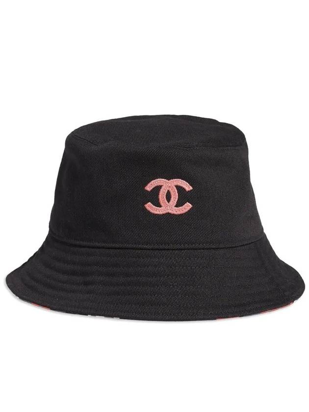 CC Logo Reversible Bucket Hat Black - CHANEL - BALAAN 5