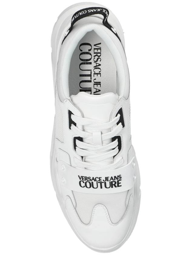 Versace Jeans Couture Sneakers With Printed Logo, Men's, White - VERSACE - BALAAN 6