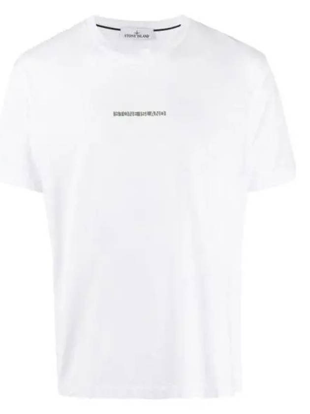 Micro Graphics One Print Short Sleeve T Shirt White - STONE ISLAND - BALAAN 2