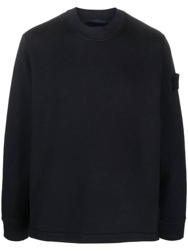 Ghost Piece Cotton Jersey Crew Neck Sweatshirt Navy - STONE ISLAND - BALAAN 1