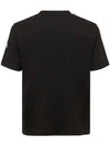 Side Three Stripes Logo Crew Neck Short Sleeve T-Shirt Black - MONCLER - BALAAN 4