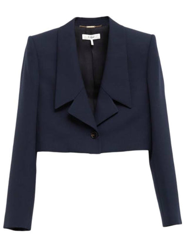 Women s Cropped Spencer Jacket Black - CHLOE - BALAAN 1