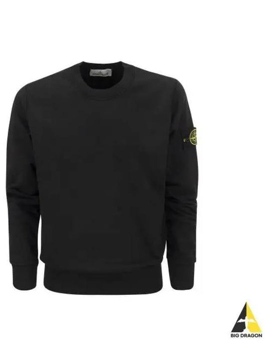 Wappen Patch Garment Dyed Sweatshirt Black - STONE ISLAND - BALAAN 2