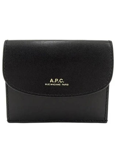 Logo Coin Leather Folder Half Wallet Black - A.P.C. - BALAAN 2