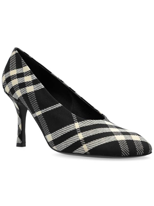 Baby Check Pumps Heel Black - BURBERRY - BALAAN 5