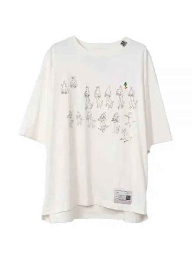 A13TS642 white duck printed t shirt - MIHARA YASUHIRO - BALAAN 1