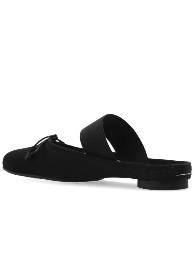 MM6 Maison Margiela Slides With Printed Logo, Women's, Black - MAISON MARGIELA - BALAAN 5