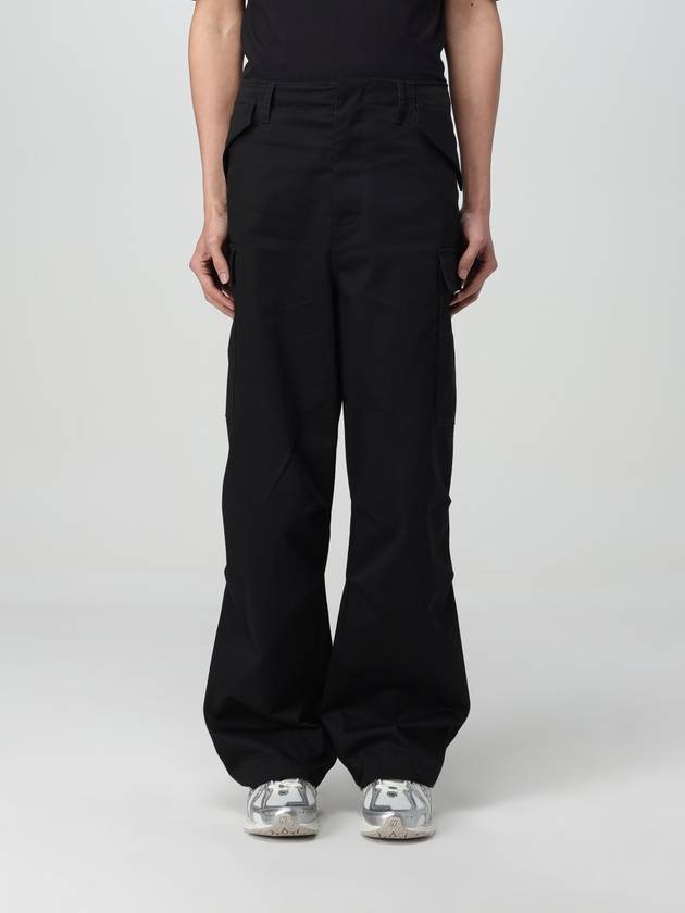 Gabardine Cargo Cotton Straight Pants Black - MSGM - BALAAN 2