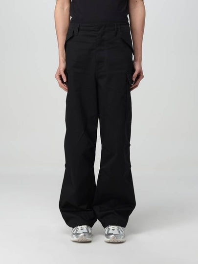 Gabardine Cargo Cotton Straight Pants Black - MSGM - BALAAN 2