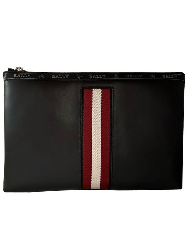 Hartland Leather Clutch Bag Black - BALLY - BALAAN 2