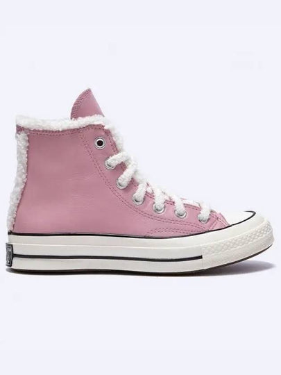 Chuck 70 Leather High Top Sneakers Lotus Pink - CONVERSE - BALAAN 2