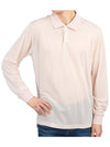 Men's Lightweight Cotton Blend Jersey Polo Shirt Pink - DIOR - BALAAN 6