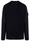 Wappen Patch Crew Neck Knit Top Black - STONE ISLAND - BALAAN 1